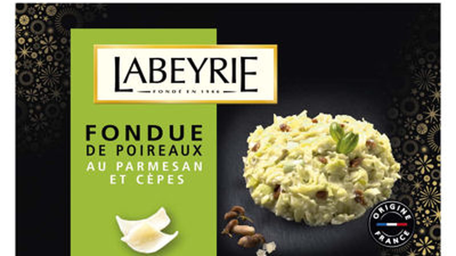 Fondue de poireaux au parmesan et cèpes Labeyrie 