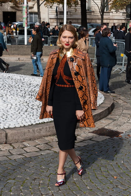 Léa Seydoux au défilé Miu Miu