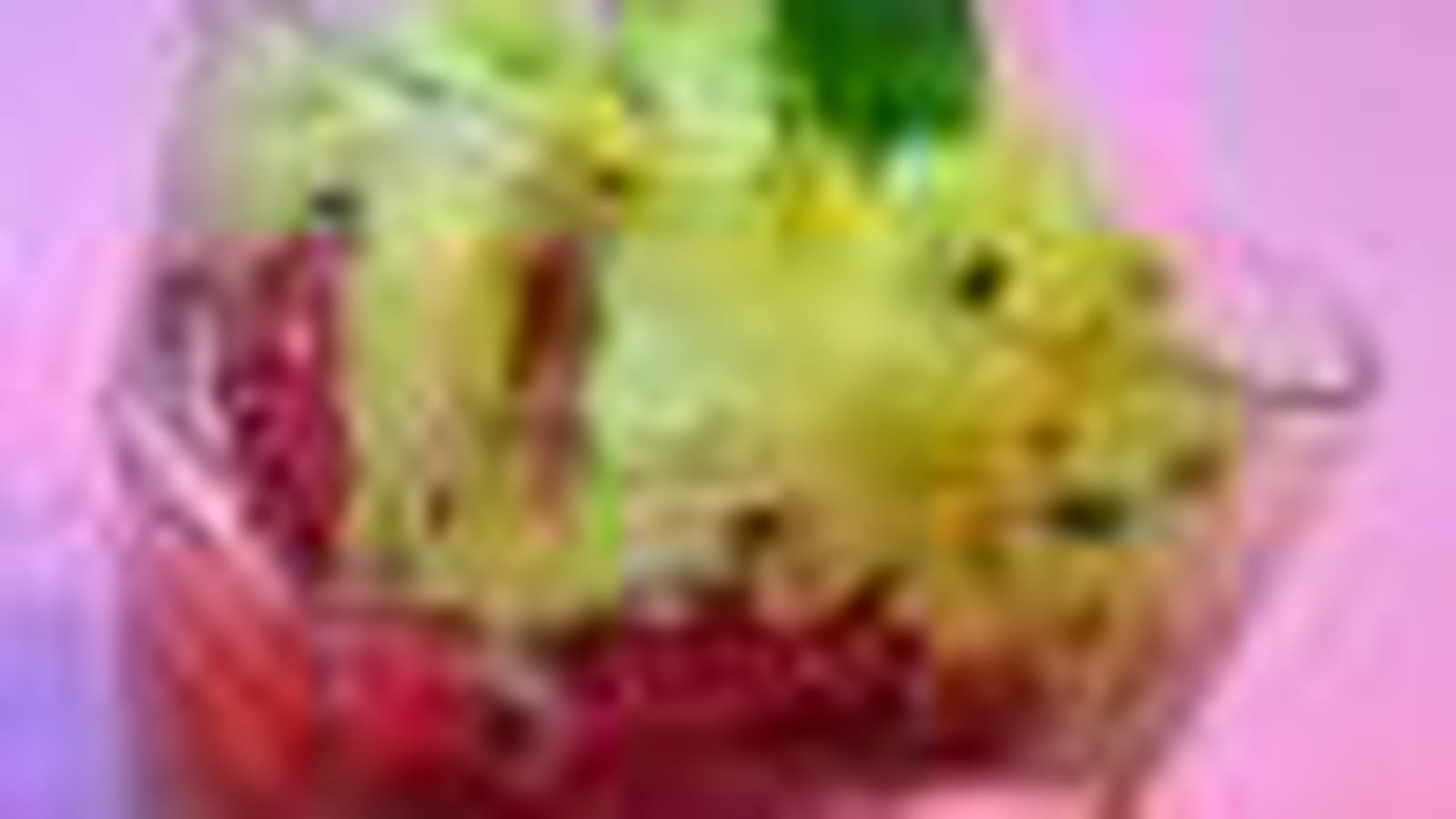 Granité passion-fraises-rhubarbe