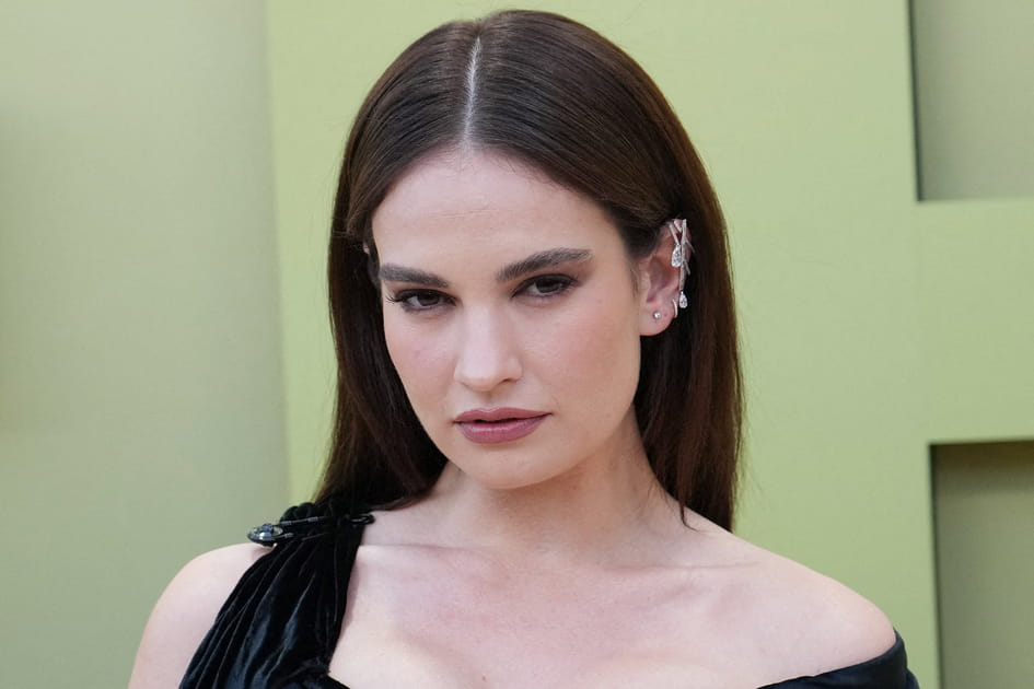 Lily James est magn&eacute;tique en brune