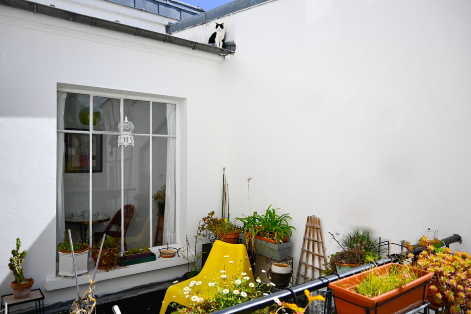 Avant&nbsp;: une terrasse un peu fouillis