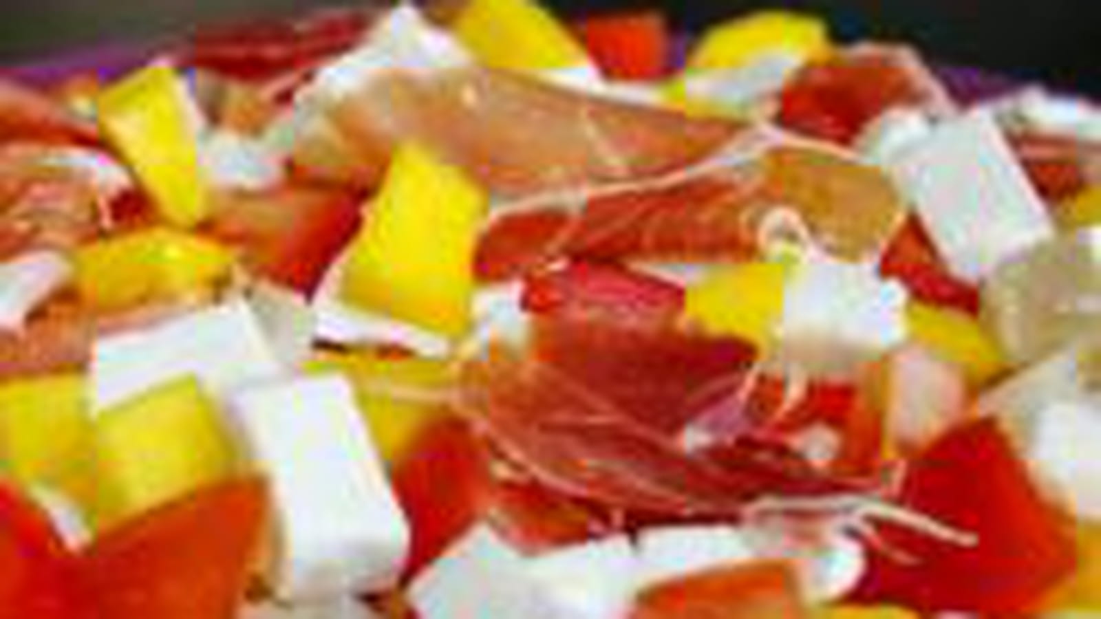Salade tomate mangue endive mozza jambon cru