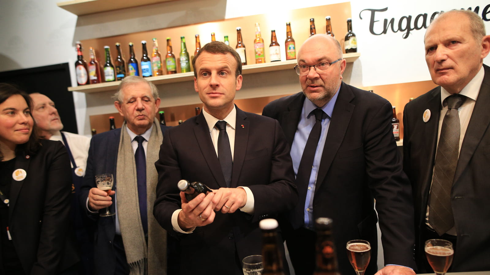 Emmanuel Macron, Jacques Mézard et Stéphane Travert