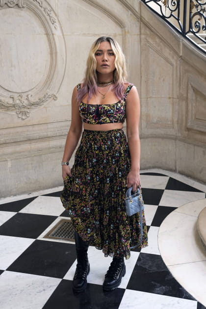 Florence Pugh au d&eacute;fil&eacute; Christian Dior