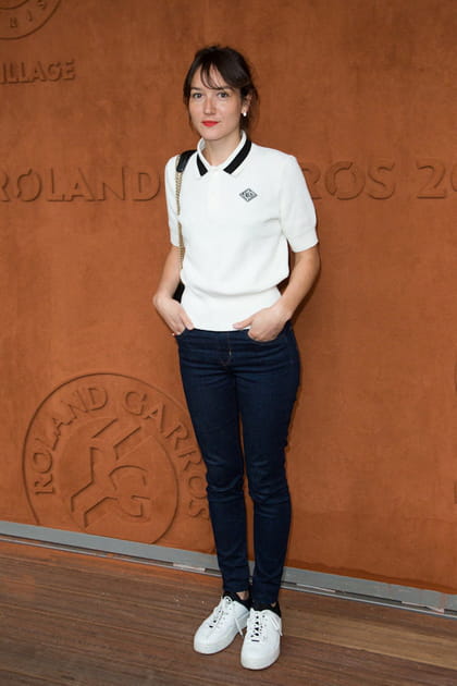 Ana&iuml;s Demoustier en polo blanc