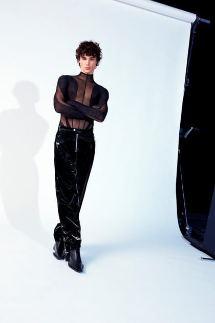 Body à découpe et pantalon en vinyle issus de la collaboration Mugler H&M