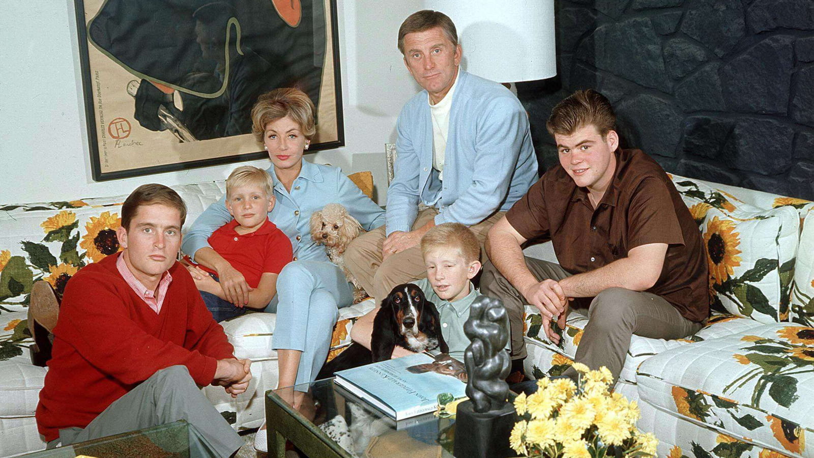 Kirk, Anne, Michael, Eric, Peter et Joel Douglas