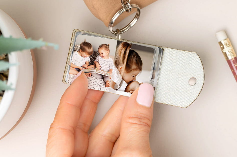 Porte-cl&eacute; et mini-livre personnalis&eacute;, Wanapix