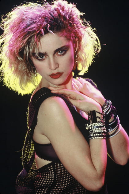 Madonna pose lors d'une séance photo en 1986
