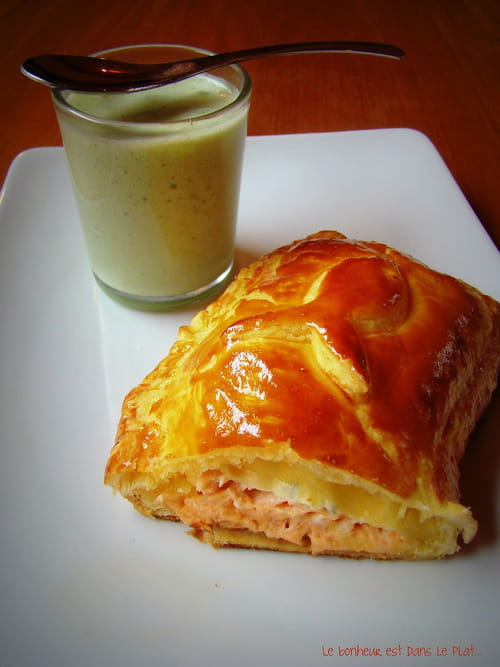 Feuilletés saumon-boursin et crème d'oseille