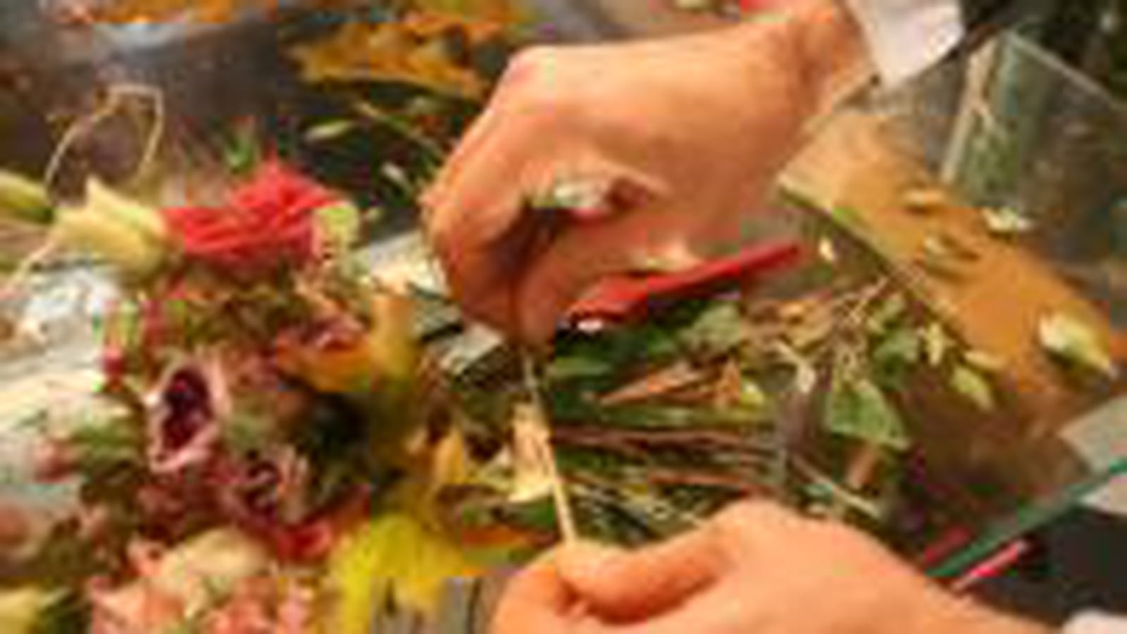 Attacher le bouquet