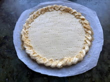 Tarte kiwi-fraise à la chantilly chocolat blanc : Etape 1