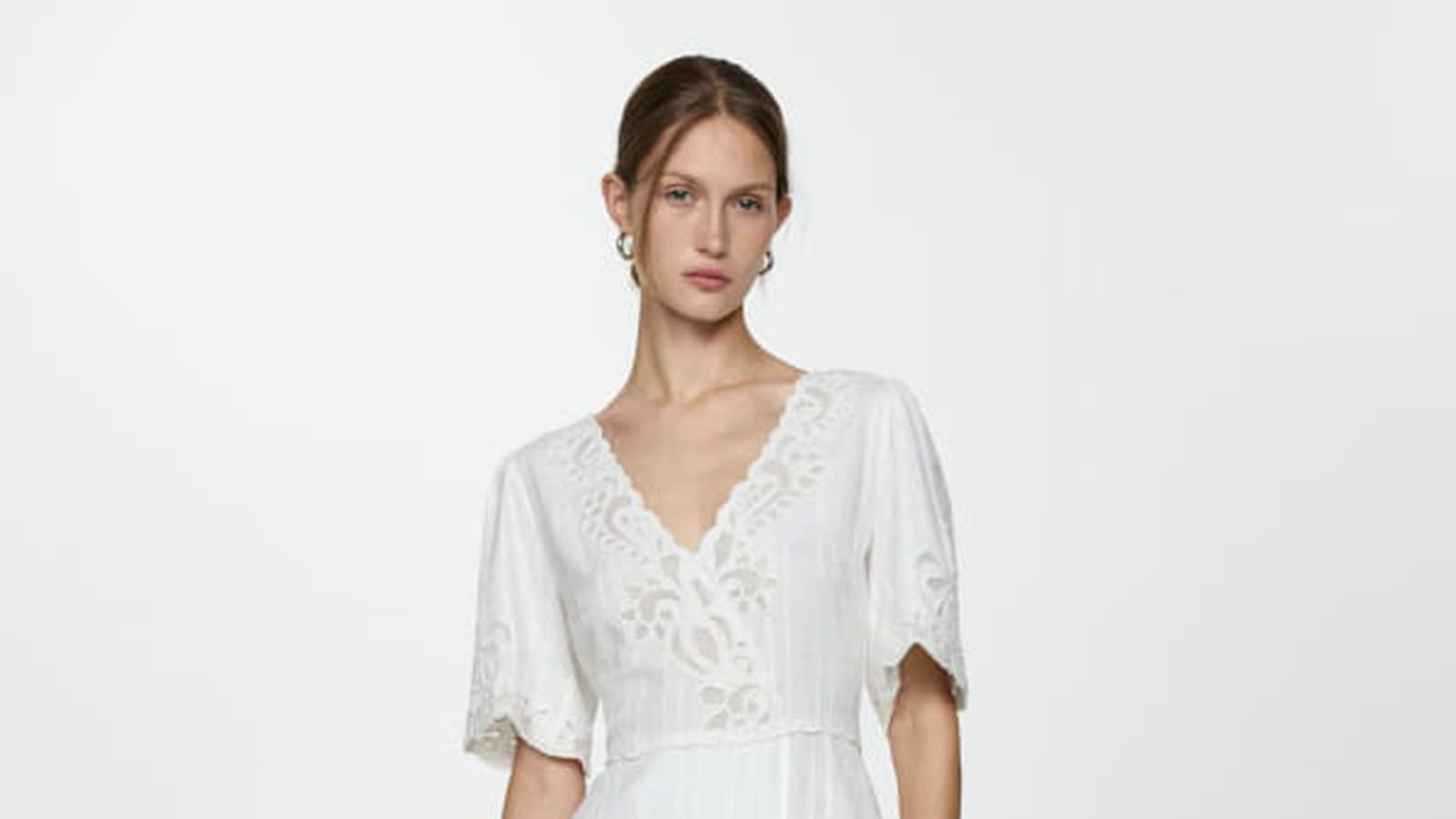 Robe brodée Mango 