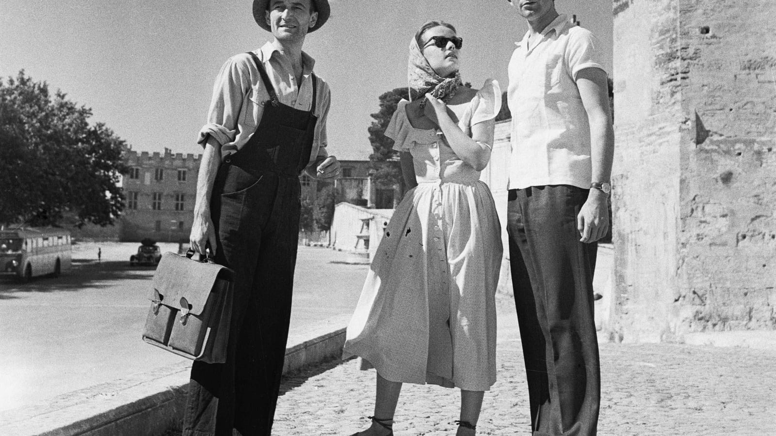 Jean Vilar, Jeanne Moreau et Gérard Philippe au Festival d'Avignon