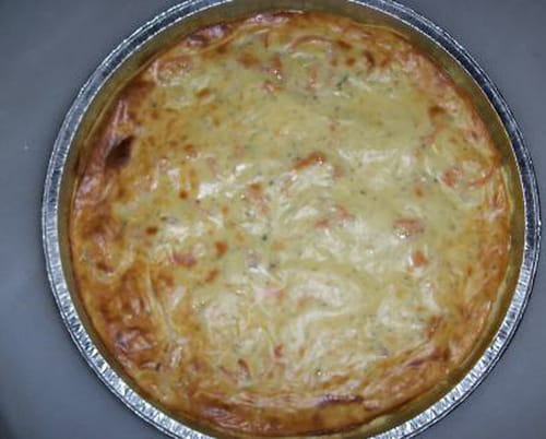 Gratin de saumon fumé, Boursin et fromage blanc