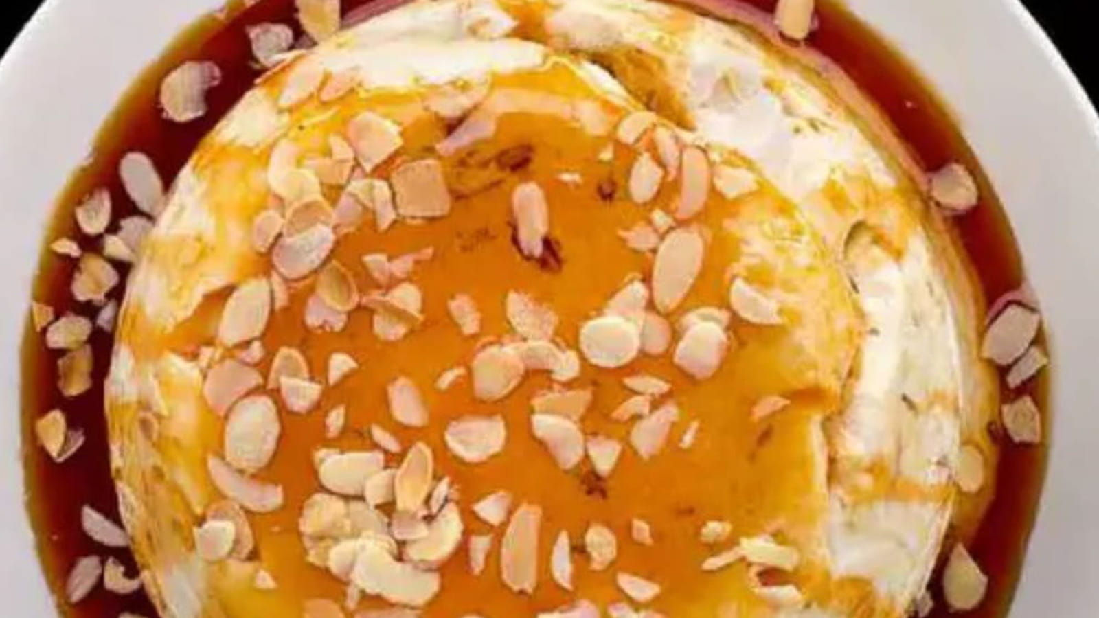 Île flottante au caramel et amandes