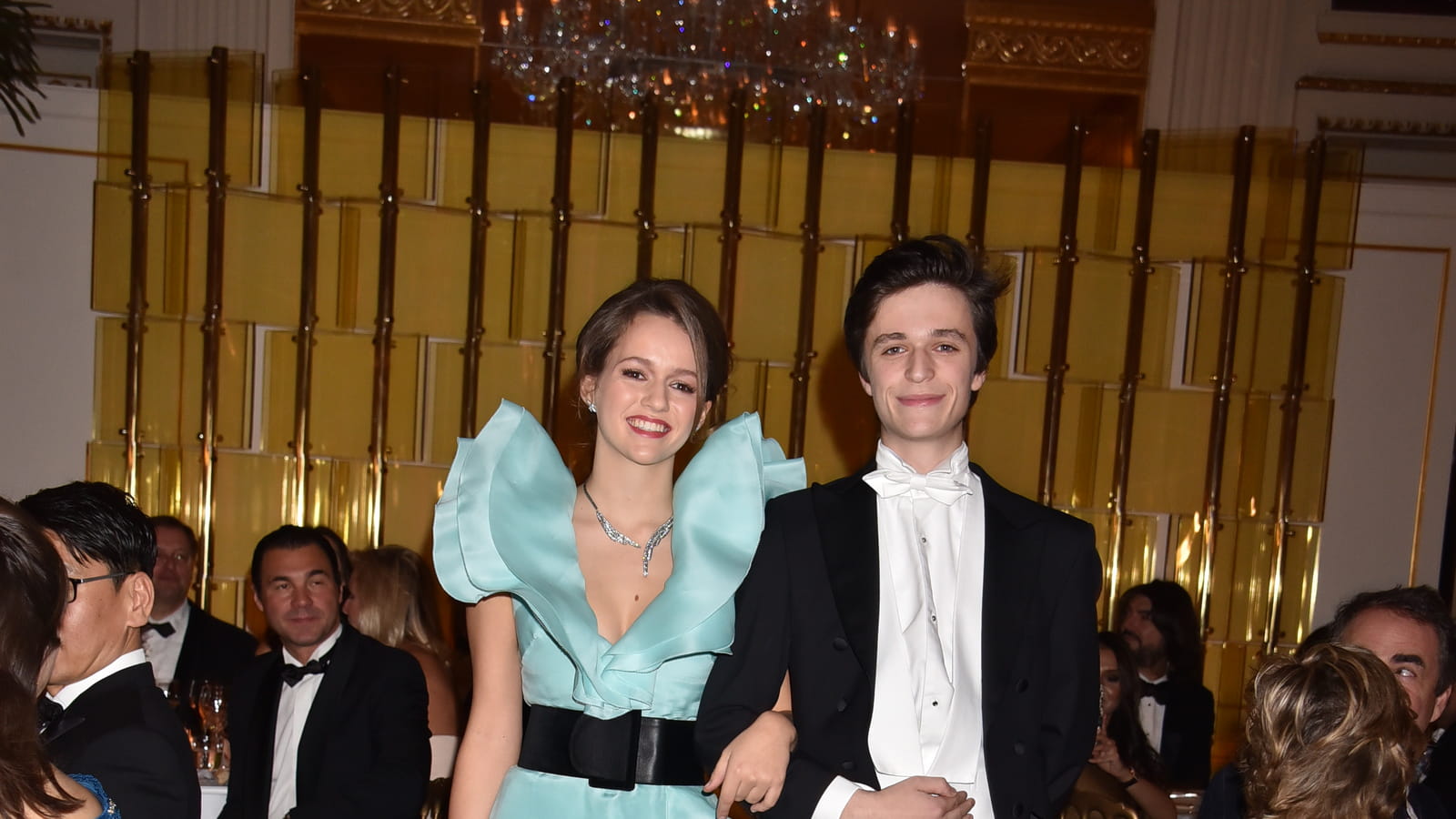 Princesse Emilia von Auersperg-Breunner et son cavalier le Comte Erik Law de Lauriston